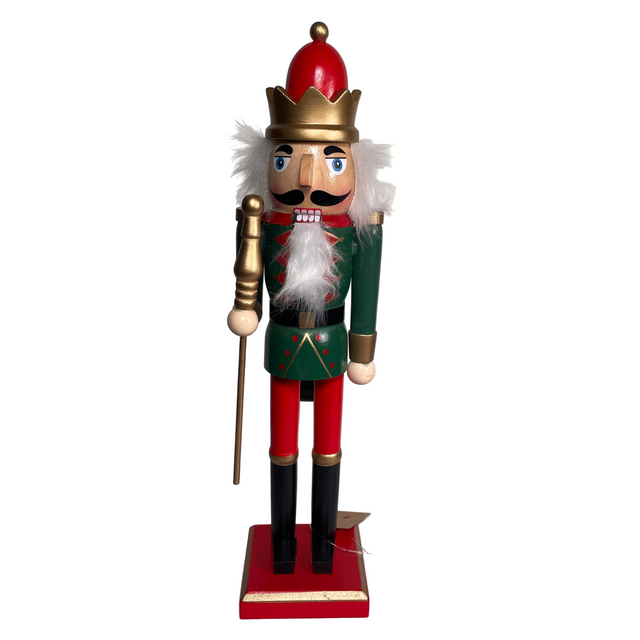 Nutcracker, pinewood 12x11.1x50cm - with stick with batten