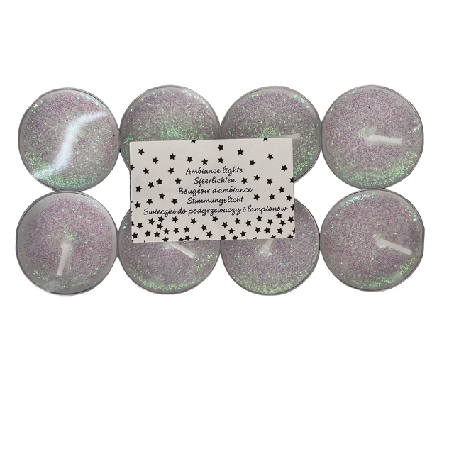 (ACC004140)TEALIGHT SET OF 8PSC - WHITE