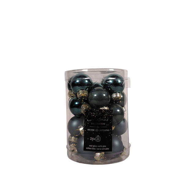 Xmas ball 2.5cm - Set of 24 - Green