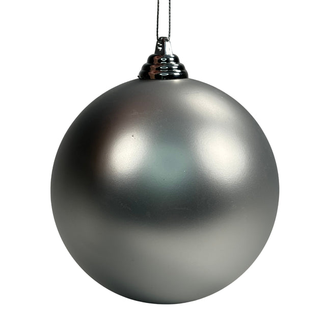 Xmas Ball, 12Cm, Silver,Matt,