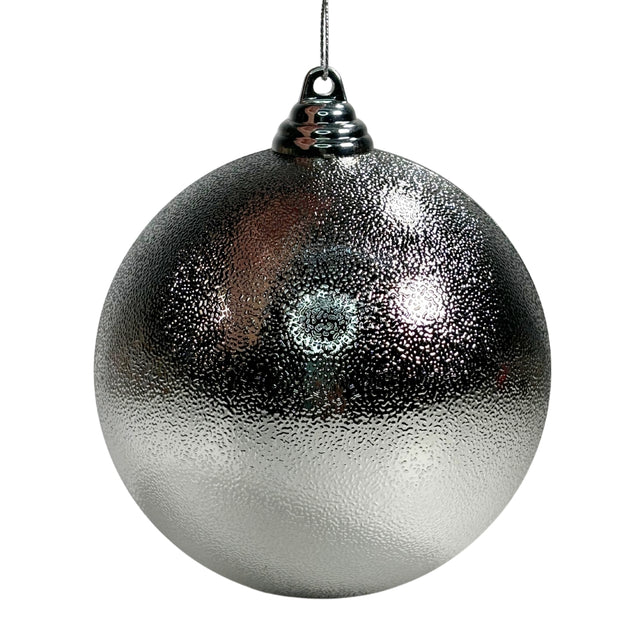 Xmas Ball, 12Cm, Silver,Embossed,