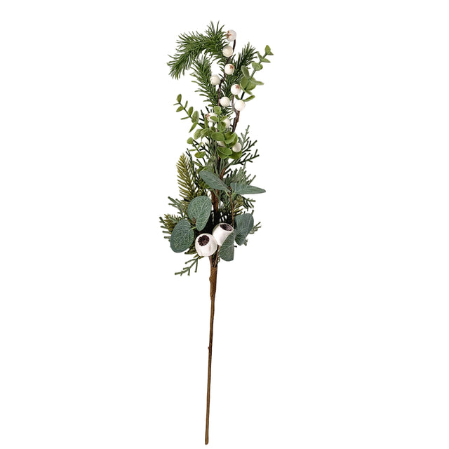 Pine branch with berries 20x7x60cm