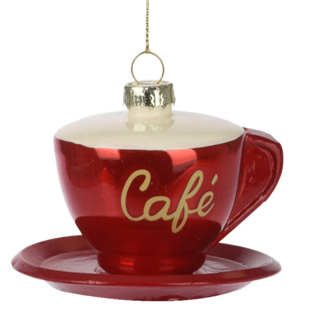 Xmas Bauble - Cup and Saucer