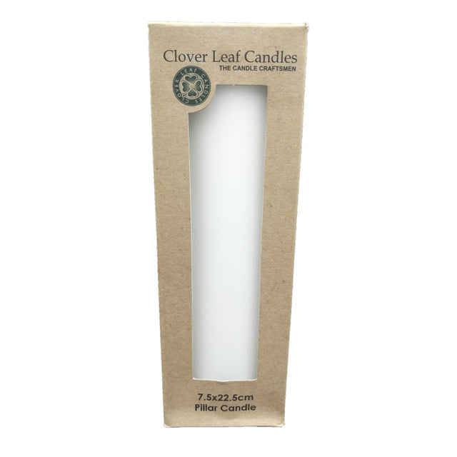 Candle Pillar White 7.5X22.5cm