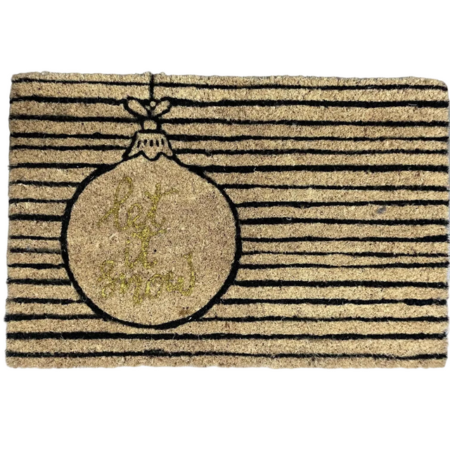 Doormat Coir Indoor And Outdoor 40X60X1.5Cm Let It Snow