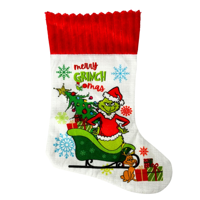 Grinch Stocking 26X18Cm