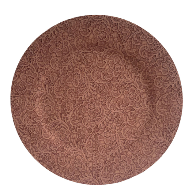 Plate Leather Look Dark Pink 33cm