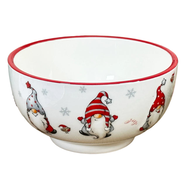 Bowl Small Gnome 14x7cm - Red