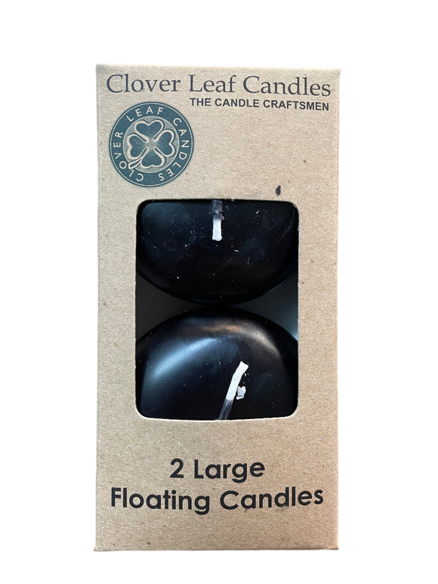 Candle Floating Black X2 7X4Cm