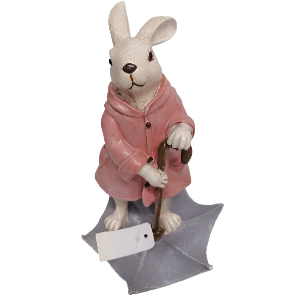 Rabbit with open umbrella 25x14cm