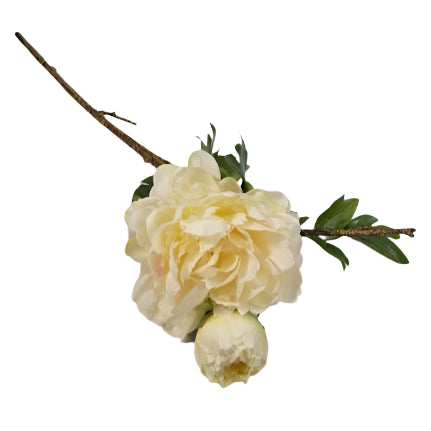 Peony 3 head 60cm - White