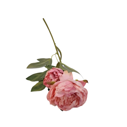Peony 2 head 52cm - Light Pink
