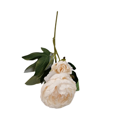 Peony 2 head 52cm - White