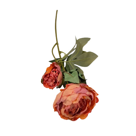 Peony 2 head 52cm - Dark pink