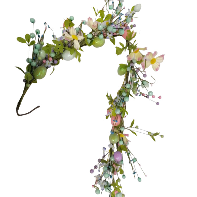 Flower and egg garland 120cm