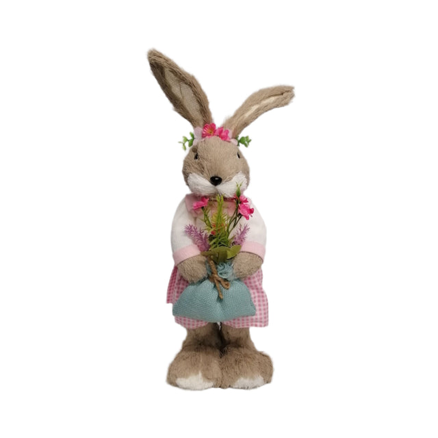 Mrs Bunny with flower bag