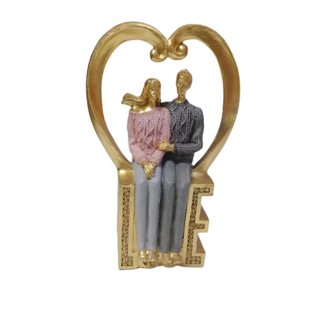 Couple On Heart Chair 16.5X8X26.8cm