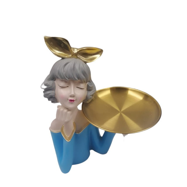 Lady With Bow 29X25cm