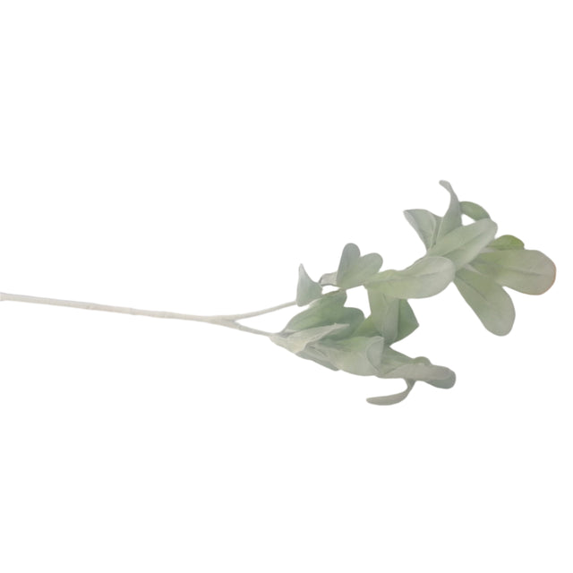 Flocked Stachus Leaf on Stem 65cm - velvet lambs ear leaves