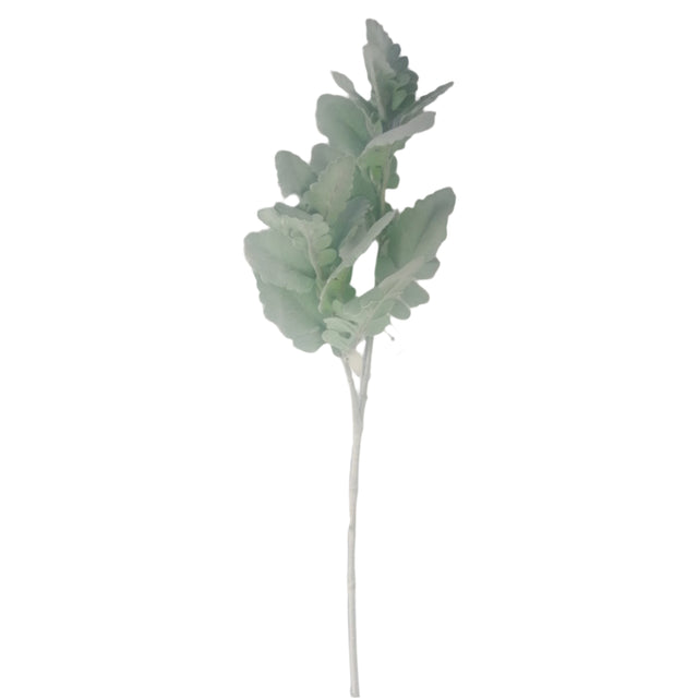 Flocked Chrysanthemum Leaf Stem 64cm
