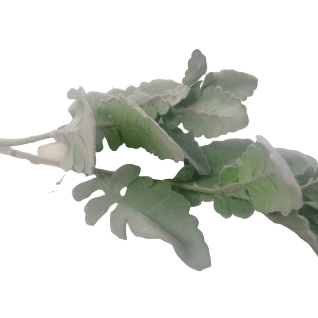 Flocked Chrysanthemum Leaf Stem 64cm