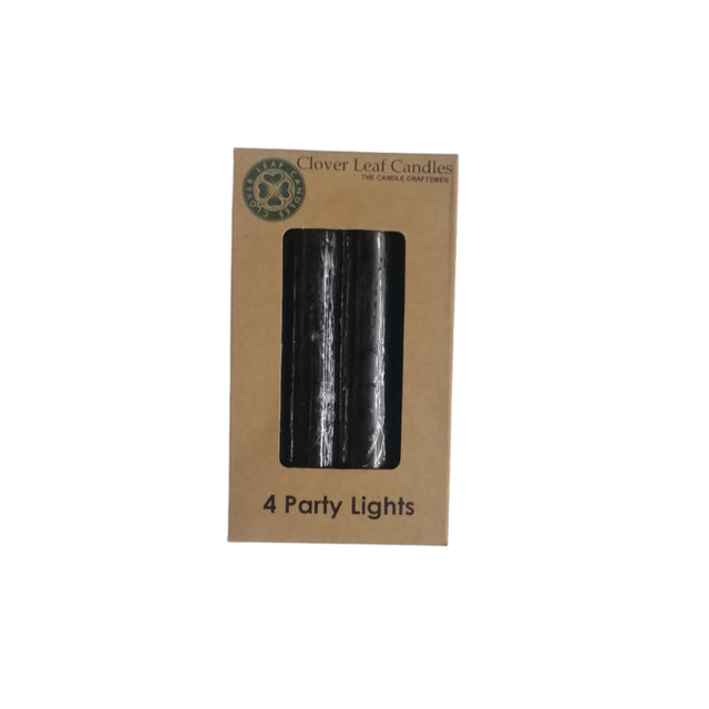 Candle Party Lights 15cm Black x4