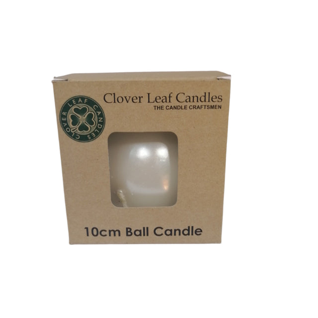 Candle Ball Pearl White 10cm
