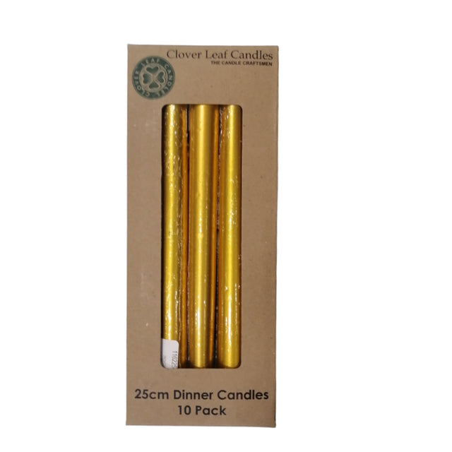 Candle Dinner Taper Gold 25cm x10