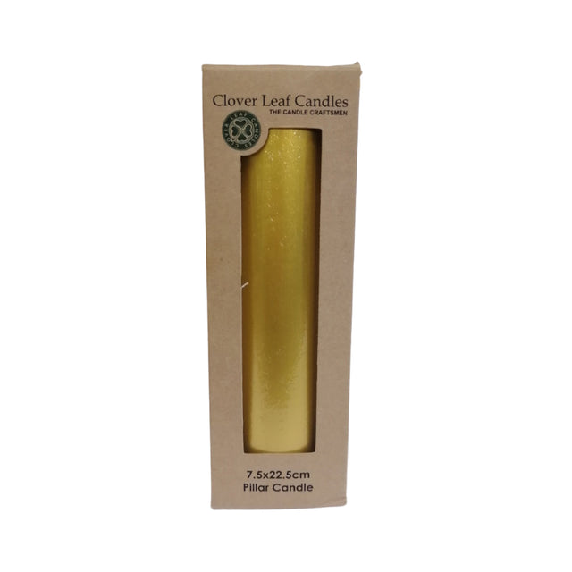 Candle Pillar Gold 7.5x22.5cm