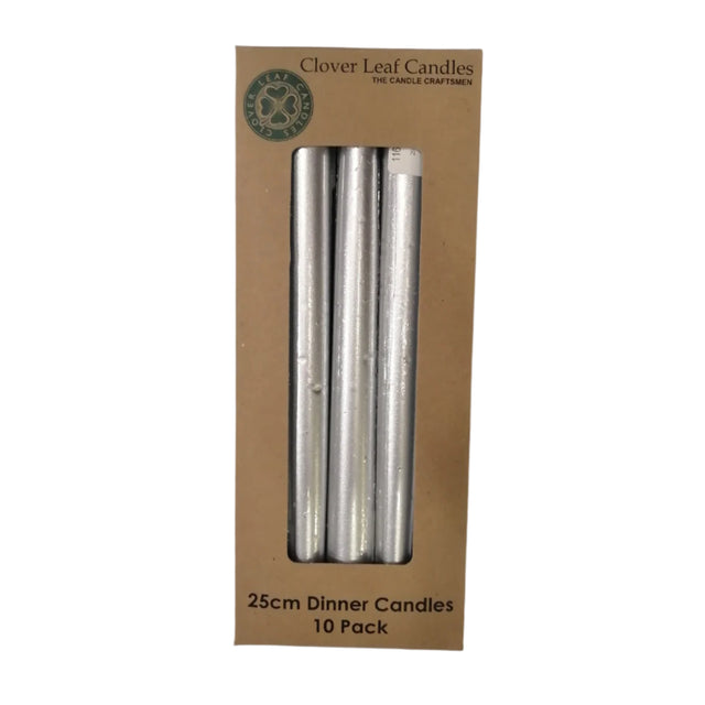 Candle Dinner Taper Silver 25cm x10