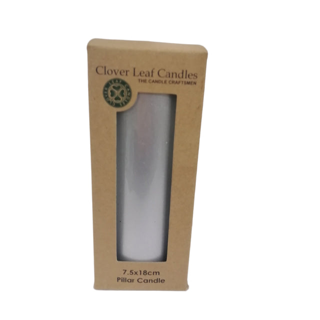 Candle Pillar Silver 7.5x18cm