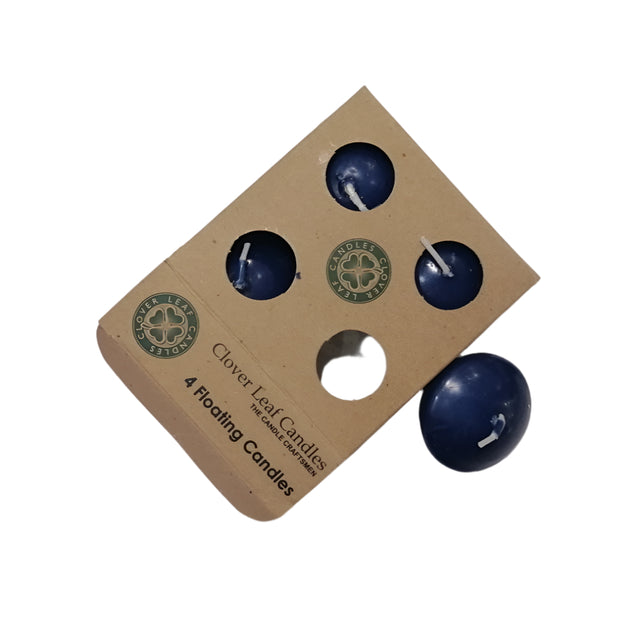 Candle Floating Small Navy Blue x4