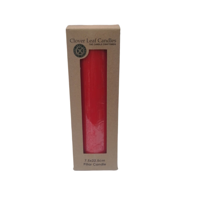 Candle Pillar Chinese Red 7.5x22.5cm