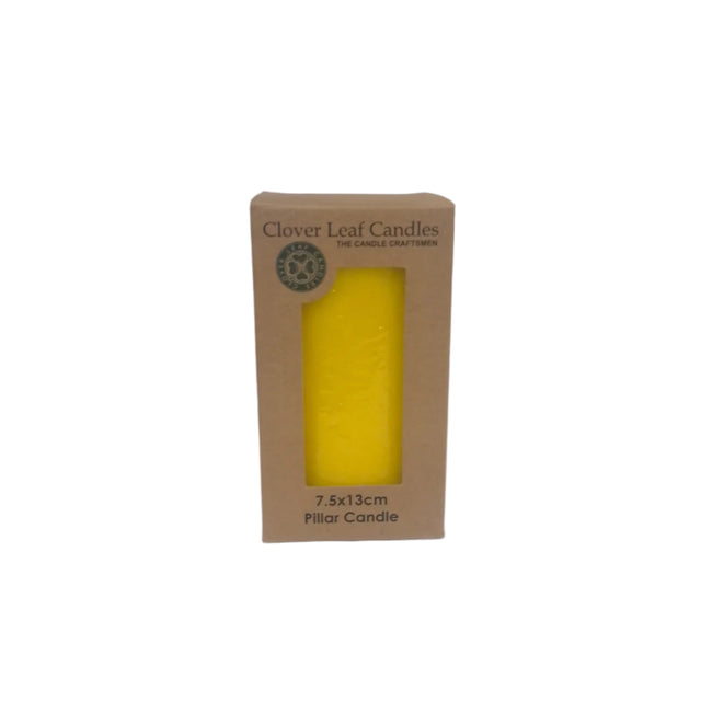 Candle Pillar Yellow 7x13cm