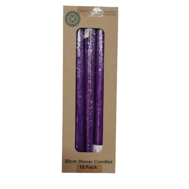 Candle Dinner Taper Purple 30cm x10