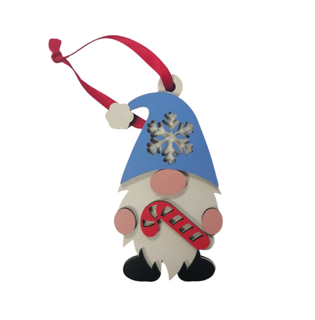Gnome wooden 9.5cm - Holding Candy Cane