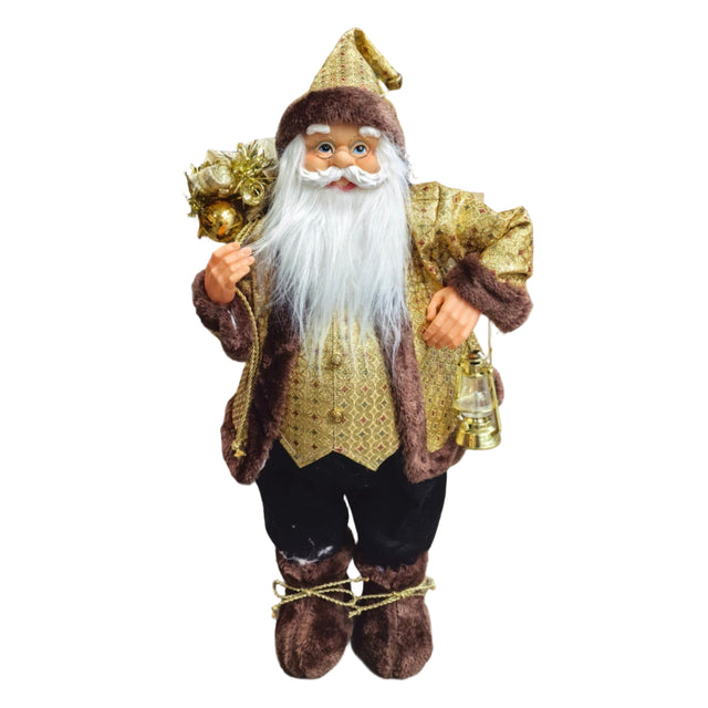 Gold and black Santa 45cm