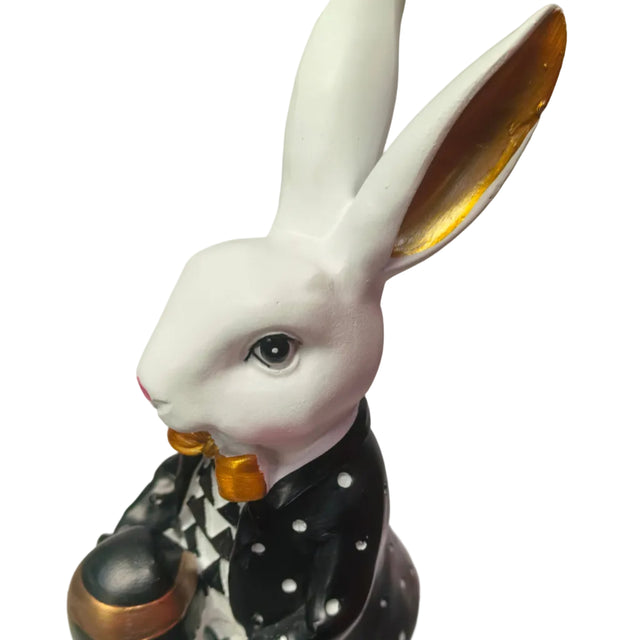 Rabbit with gold & black egg - Boy 30cm