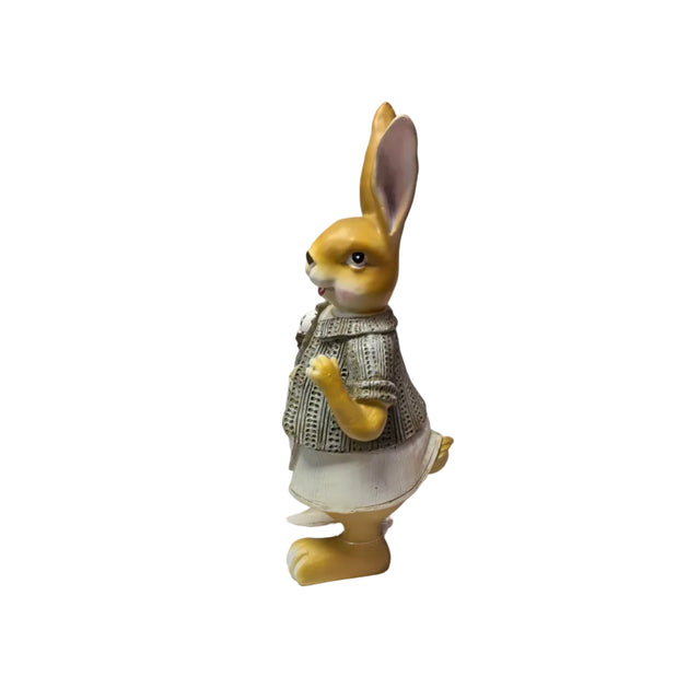 Rabbit with egg in basket 27cm