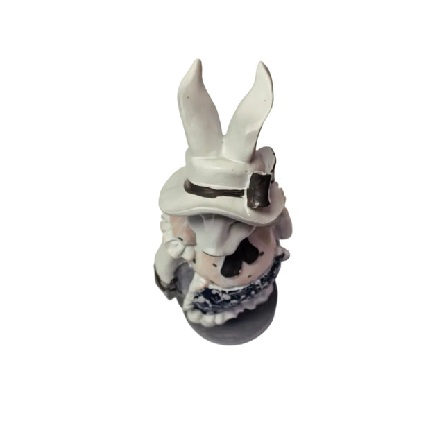 Rabbit with blue flower apron 21cm