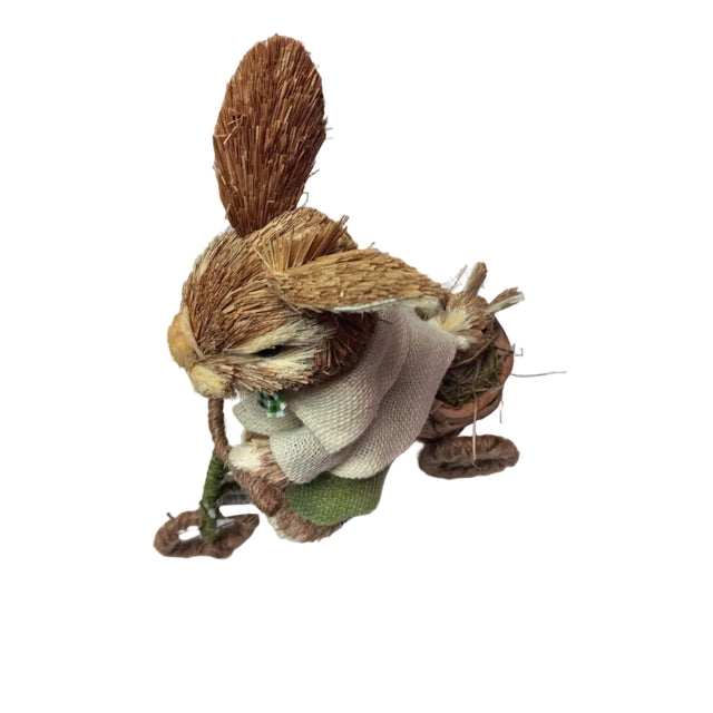 Grass Bunny On Bicycle 38cm