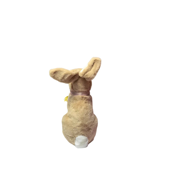 Rabbit with pink flowers and sitting with legs together 38cm