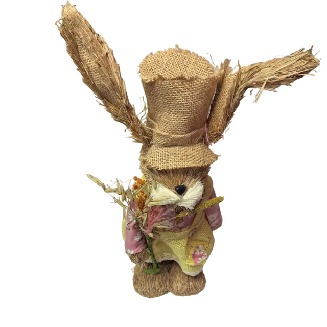 Bunny Grass girl with flower 45cm