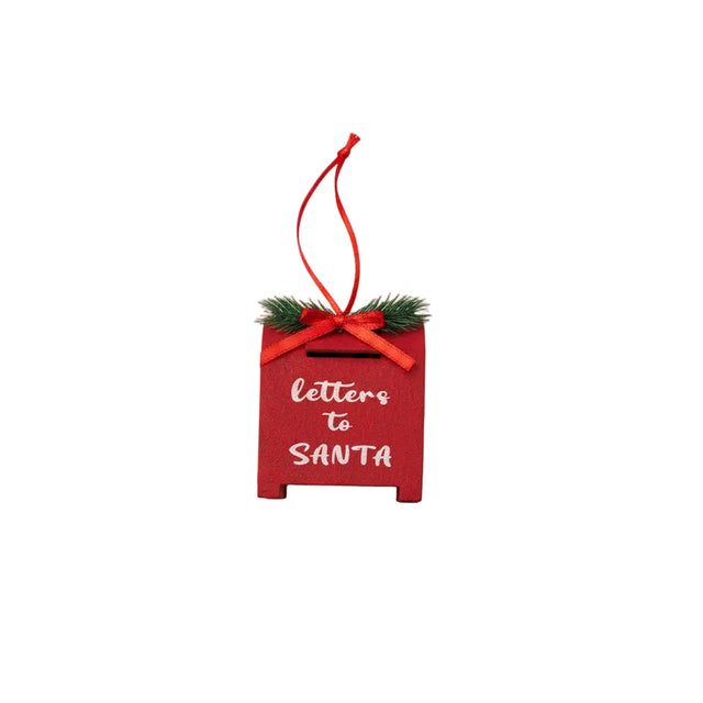 Letter box decoration, letters to Santa - Felt - Red