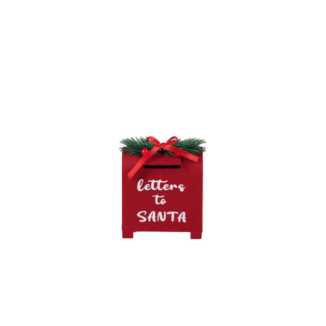 Letter box decoration, letters to Santa - Felt - Red