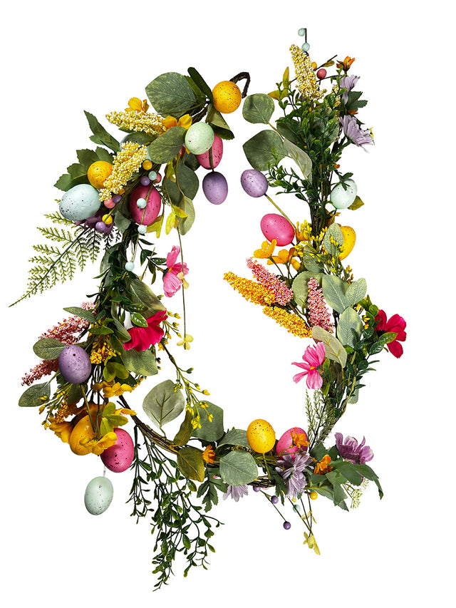 12,7CM FLORAL EGG GARLAND
