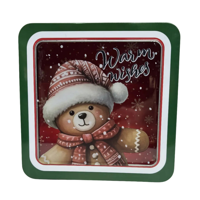 Warm Wished Storage Tin Square 19x19x8.5cm