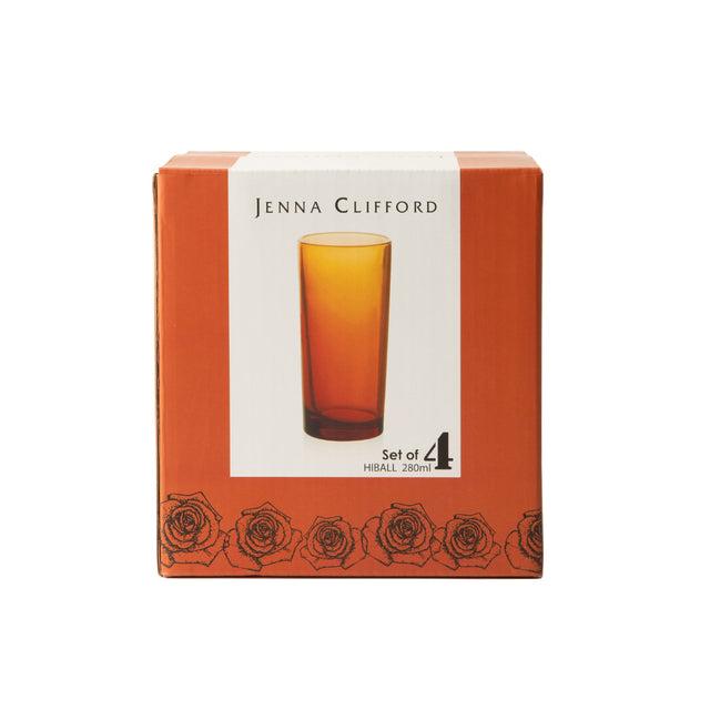 Jc Solid Colour Hi-Ball Yellow - set of 4