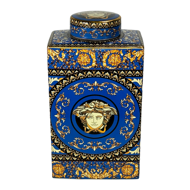 Ginger Jar Blue & Gold 15X28X10Cm