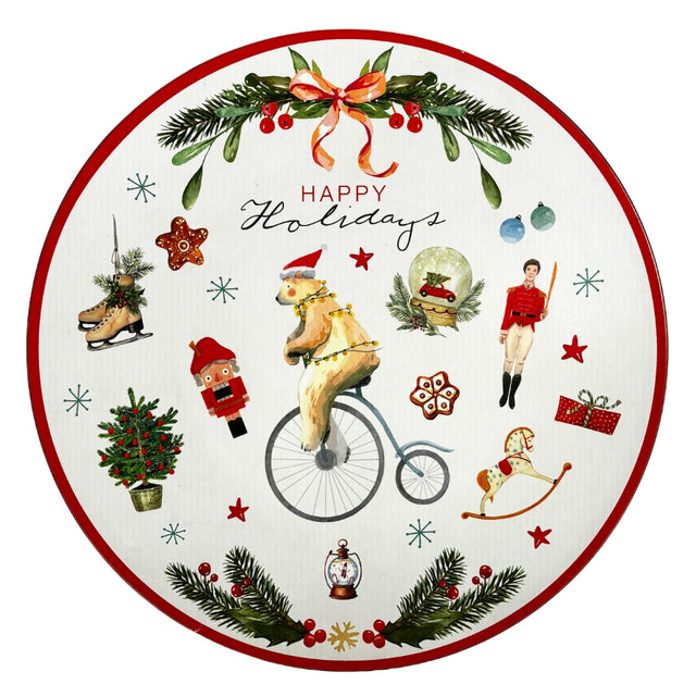 Underplate 33Cm Bear On Bicycle